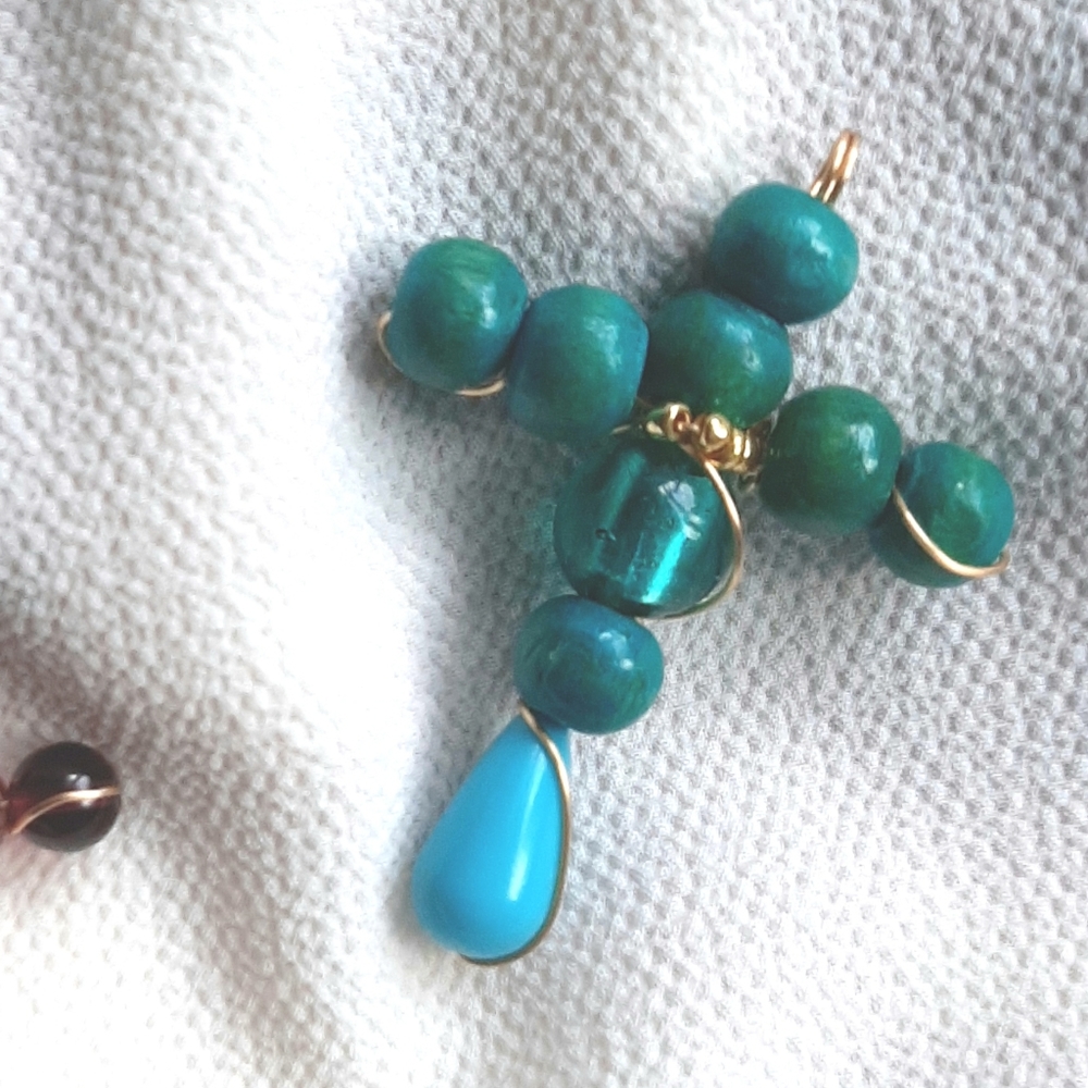 Beaded Cross Pendant